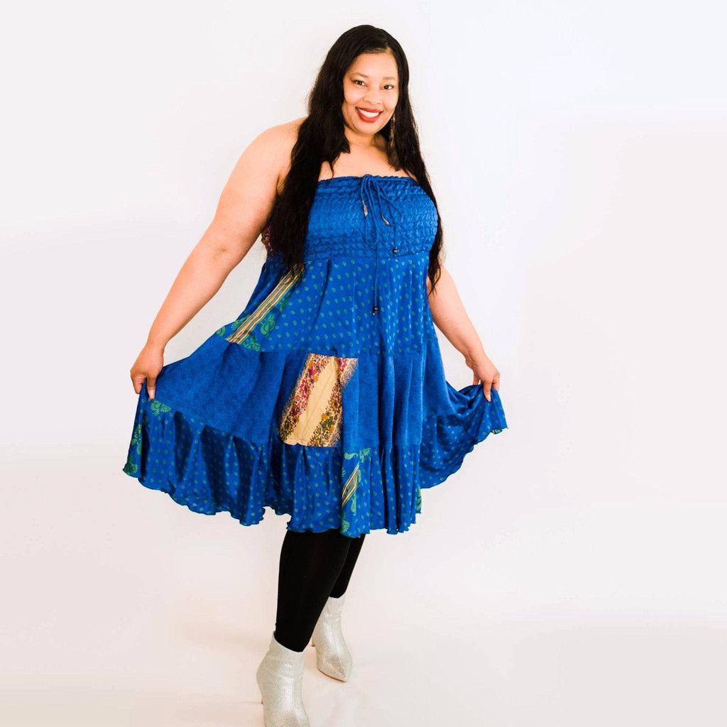 Darn Good Yarn Sedona Patchwork Dress — feature highlight