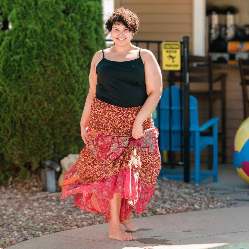 Darn Good Yarn Sedona Patchwork Dress — side view