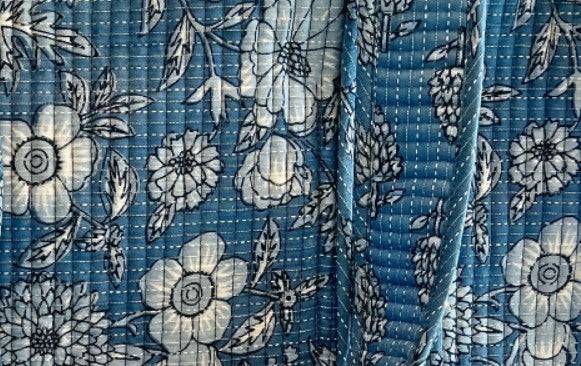 Darn Good Yarn Quilted Cotton Tote — product on model