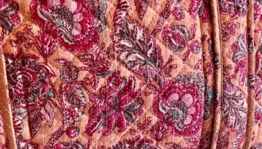 Darn Good Yarn Quilted Cotton Tote — detail close-up