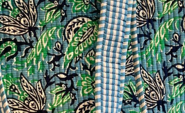 Darn Good Yarn Quilted Cotton Tote — lifestyle context