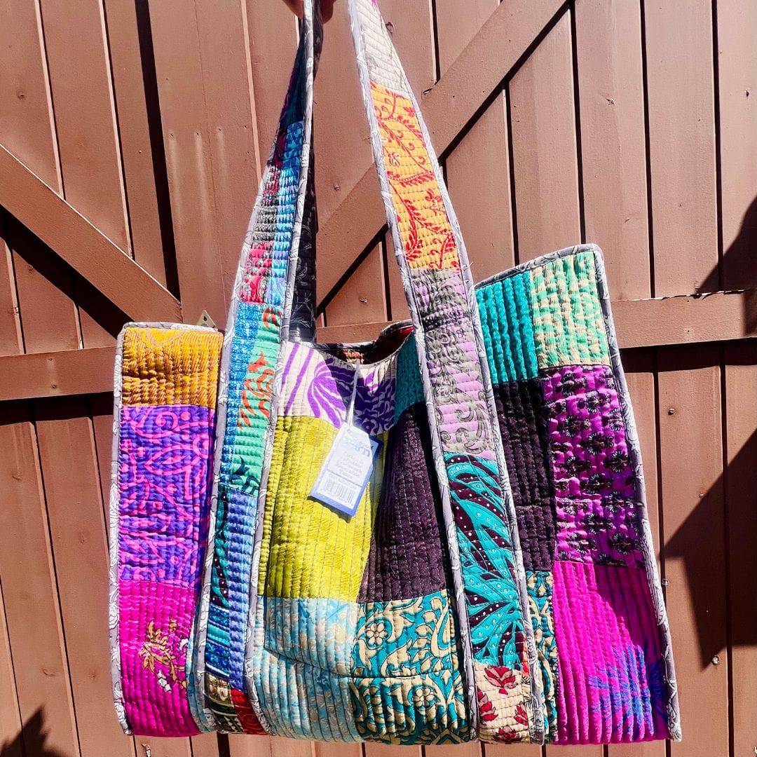 Darn Good Yarn Quilted Cotton Tote — main product shot