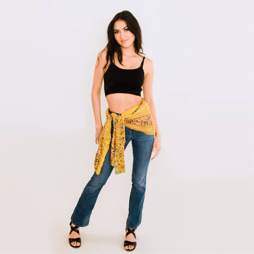 Darn Good Yarn The Original Medley Scarf. ♻️ Made from Sari Magic — feature highlight