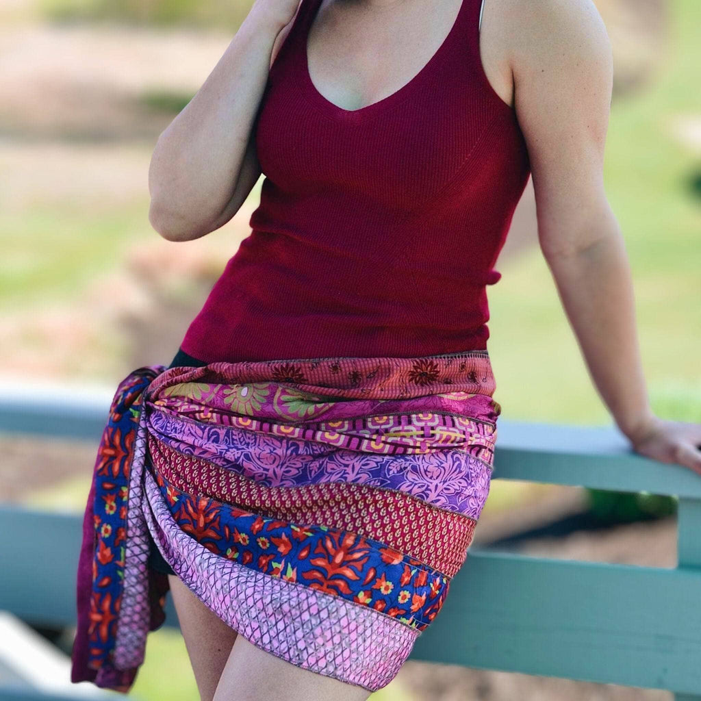 Darn Good Yarn The Original Medley Scarf. ♻️ Made from Sari Magic — main product shot
