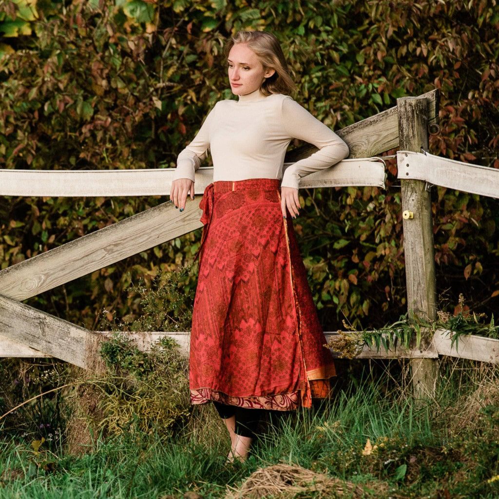 Darn Good Yarn The Original Sari Wrap Skirt — in-use photo