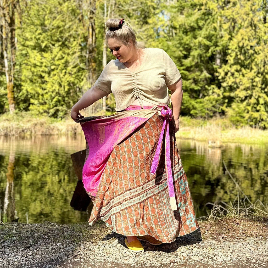 Darn Good Yarn Made With Love: The Original Sari Wrap Skirt — feature highlight