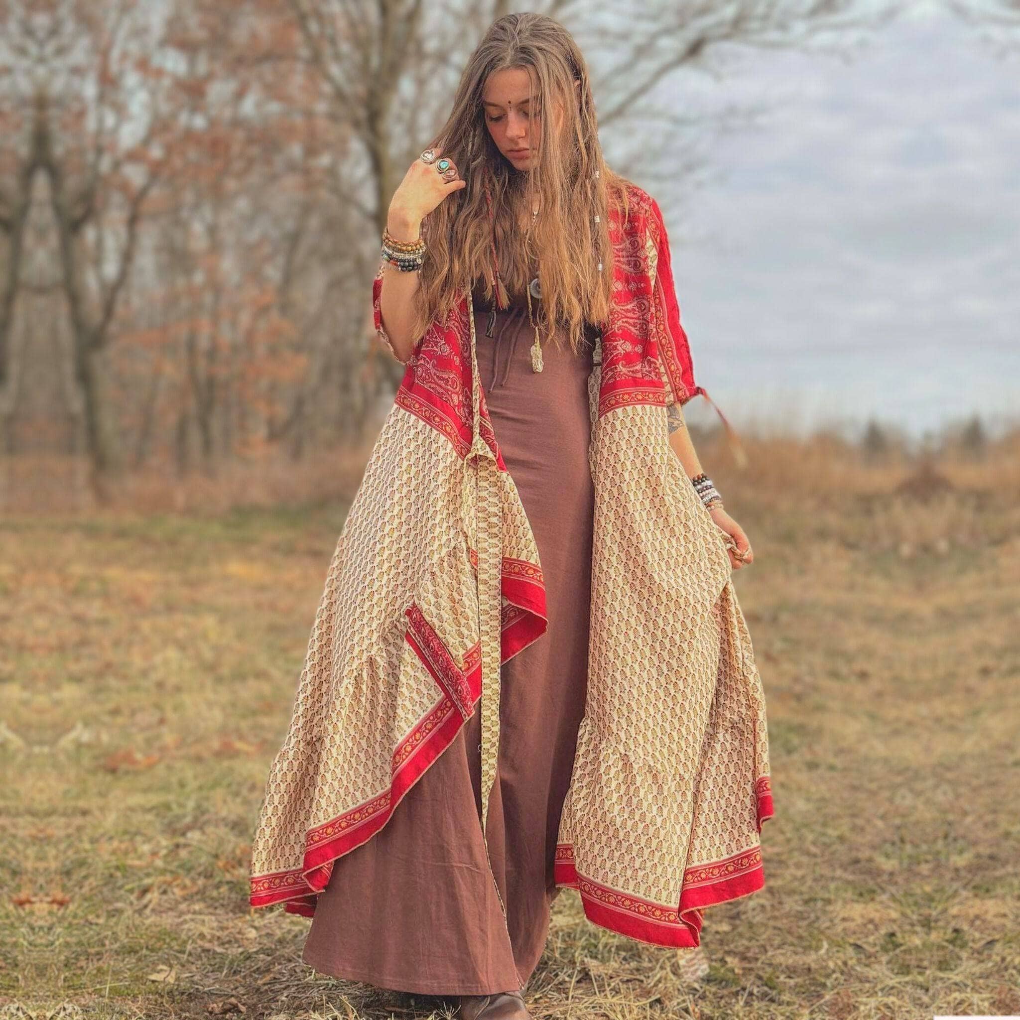 Darn Good Yarn Zaria One-of-a-Kind Wrap Dress – Handmade, Sustainable, Stunning — feature highlight