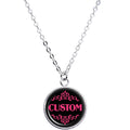 BodyCandy Custom Pink Personalized Name Silver Plated Chain Necklace — main product shot