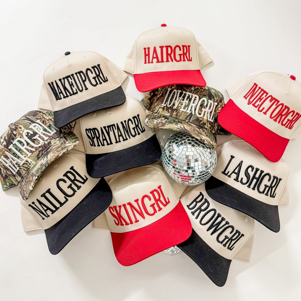 Coco & Rho COFFEEGRL - Trucker Hat — Coco & Rho branding close-up