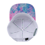 **ADULT** Color Vibes Flat Bill Hat — Cotton Candy / Pink / Neon Blue / White