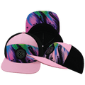 **ADULT** Color Vibes Flat Bill Hat — Aurora / Pink / Black