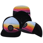 **ADULT** Color Vibes Hat - Flat Bill - Blue Ridge - Black / Baby Blue - Laser Mesh