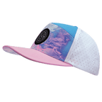 **ADULT** Color Vibes Flat Bill Hat — Cotton Candy / Pink / Neon Blue / White