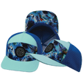 The Heartbeat Brand **ADULT** Color Vibes Hat - Flat Bill - Nebula - Mint / Blue - Laser Mesh — main product shot