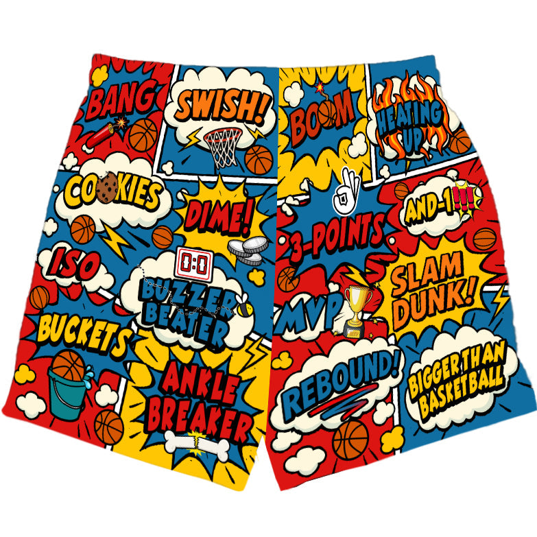 Bigger Than Basketball Comic Book - Shorts — lifestyle worn / used context