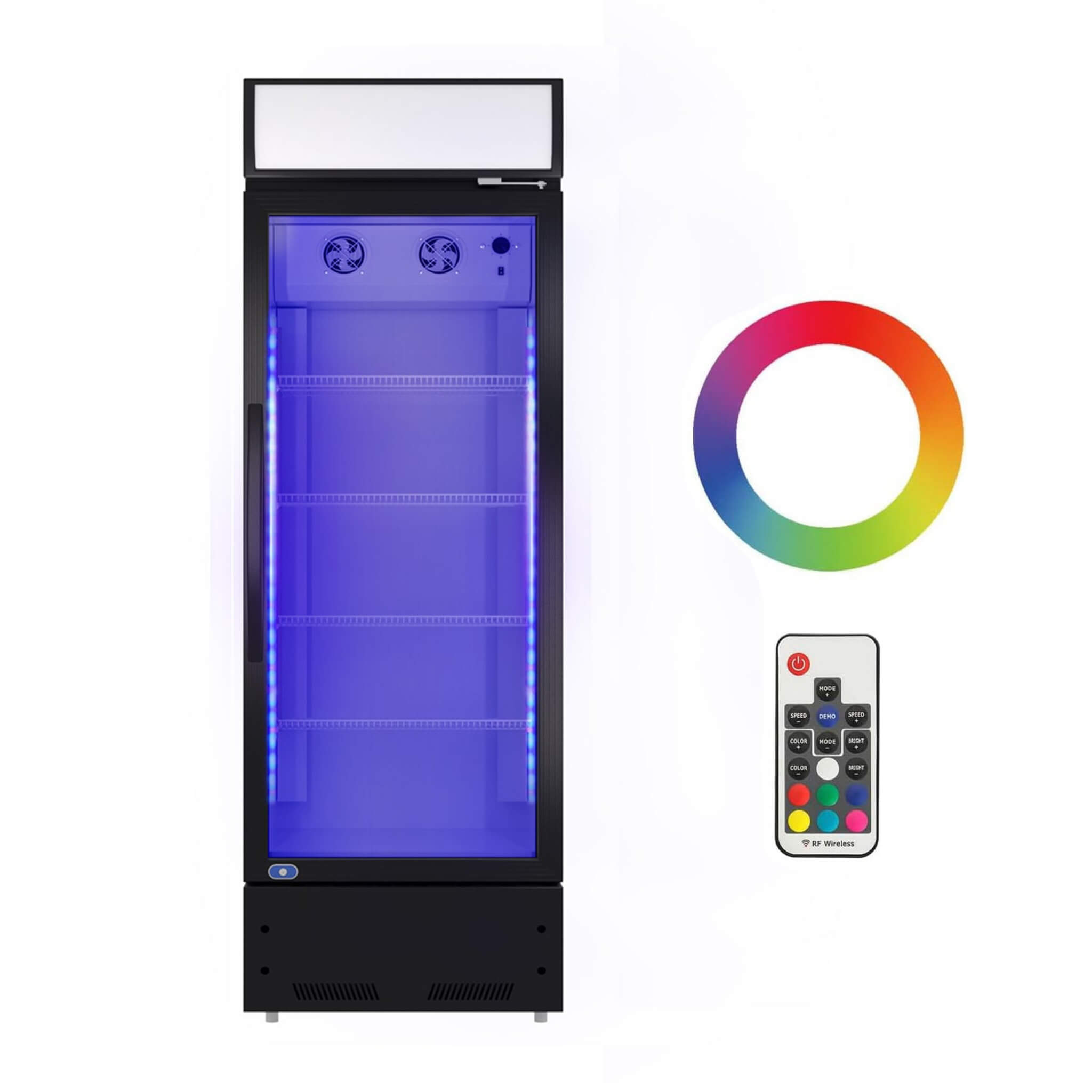 Heavy Duty Industrial Glass Door Beverage Merchandiser Refrigerator Cooler, 11 Cu.Ft (SAK04571) – SAKSBY WHOLESALE, view 10
