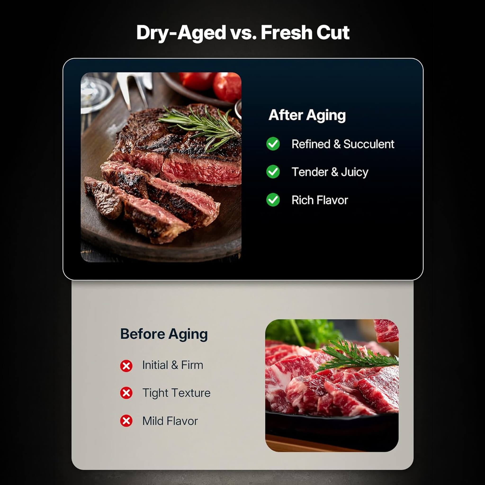 Commercial 12.5 Cu.Ft Dry Aging Fridge For Steaks, Beef, Lamb, And Ham (SAK63584) – SAKSBY WHOLESALE, view 3