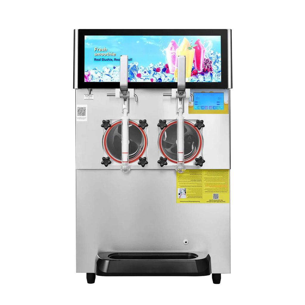 16L Commercial 1155W Double Bowl Stainless Steel Slushy Margarita Machine (SAK98402) – SAKSBY WHOLESALE
