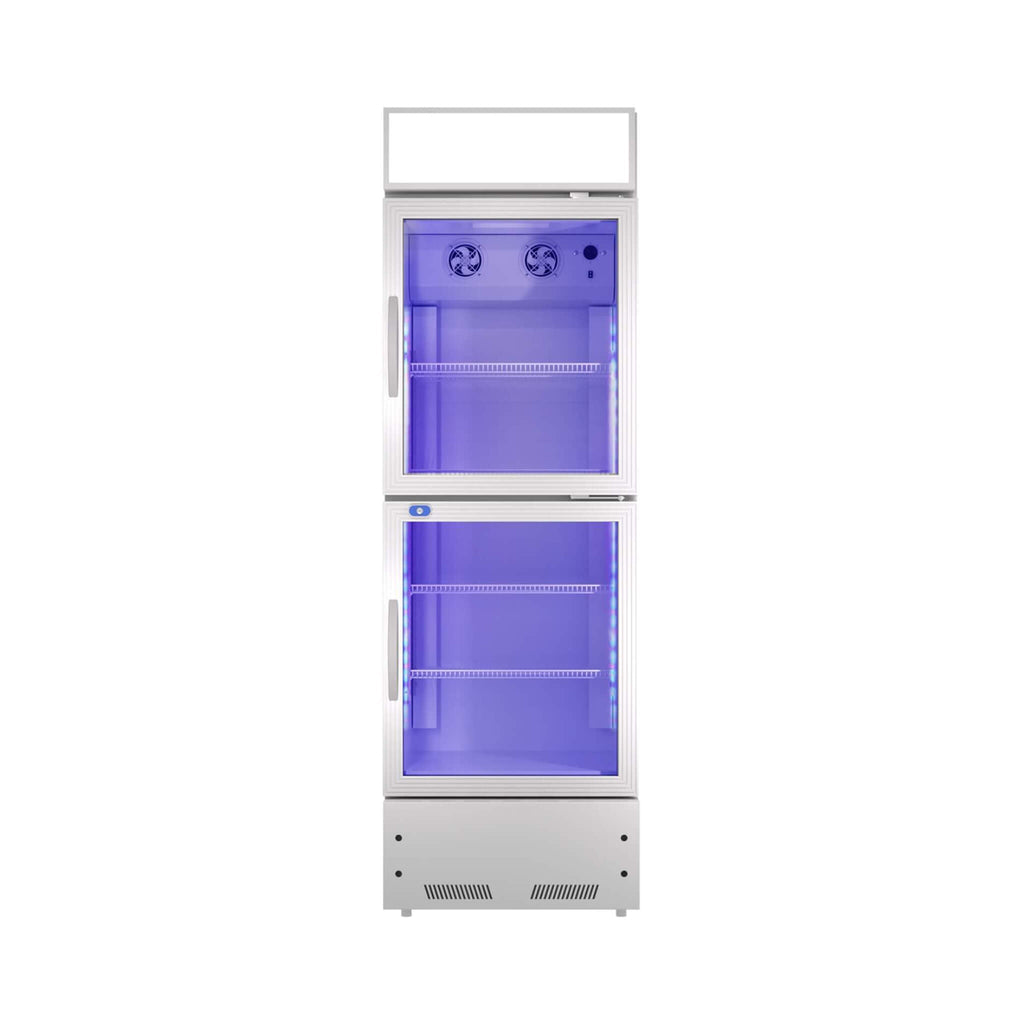 Commercial 2-Door Beverage Refrigerator Cooler With LED Lighting (SAK15896) – SAKSBY WHOLESALE