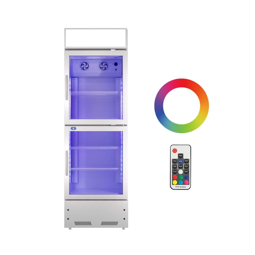 Commercial 2-Door Beverage Refrigerator Cooler With LED Lighting (SAK15896) – SAKSBY WHOLESALE, view 7
