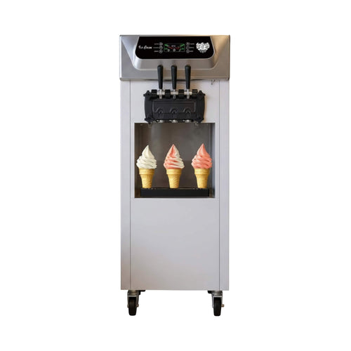 Commercial 2200W 3-Flavor Freestanding Soft Serve Ice Cream Machine With Auto Clean (SAK83517) – SAKSBY WHOLESALE
