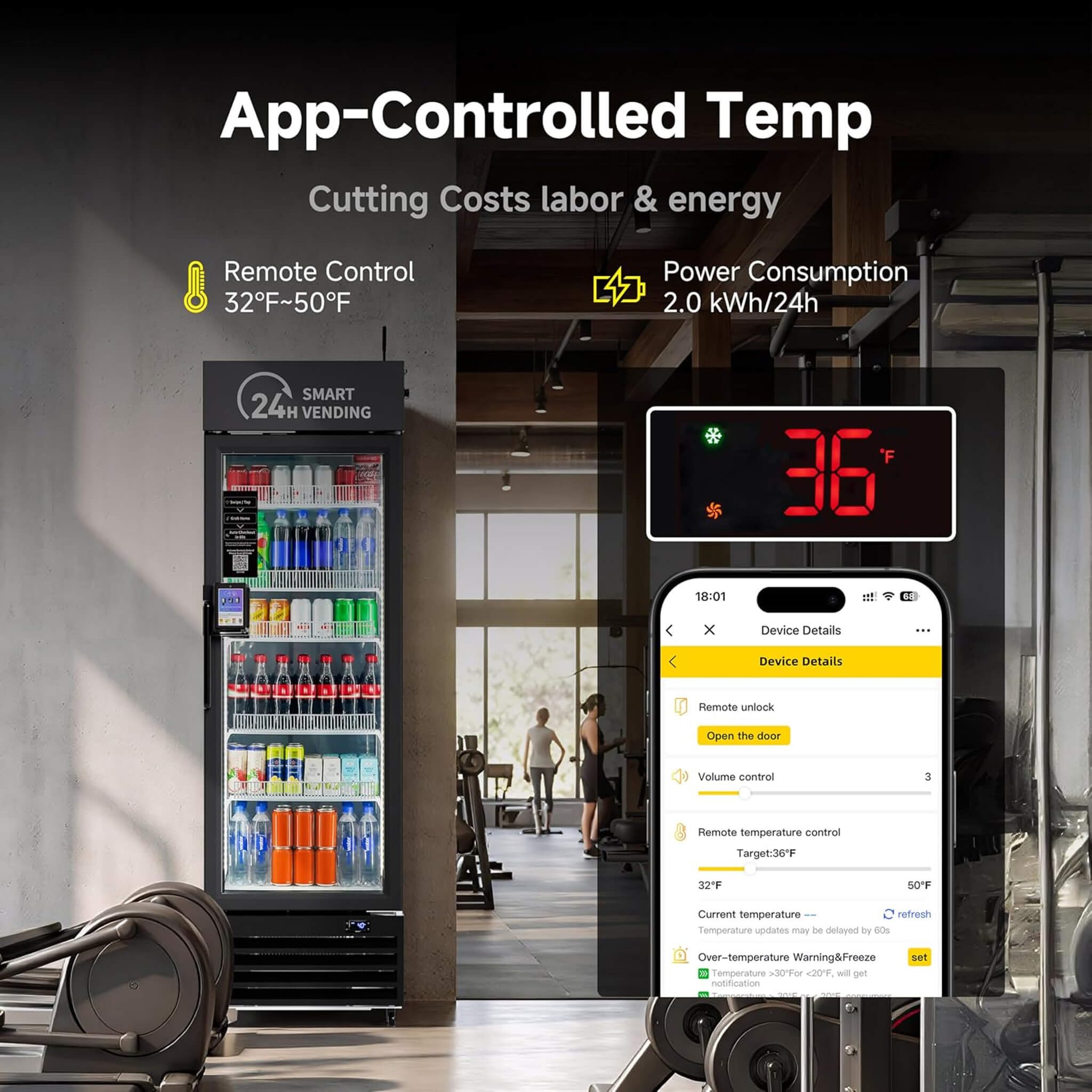 Commercial 252-Bottle AI-Powered Combo Refrigerated Vending Machine With Self-Checkout (SAK10538) – SAKSBY WHOLESALE, view 7