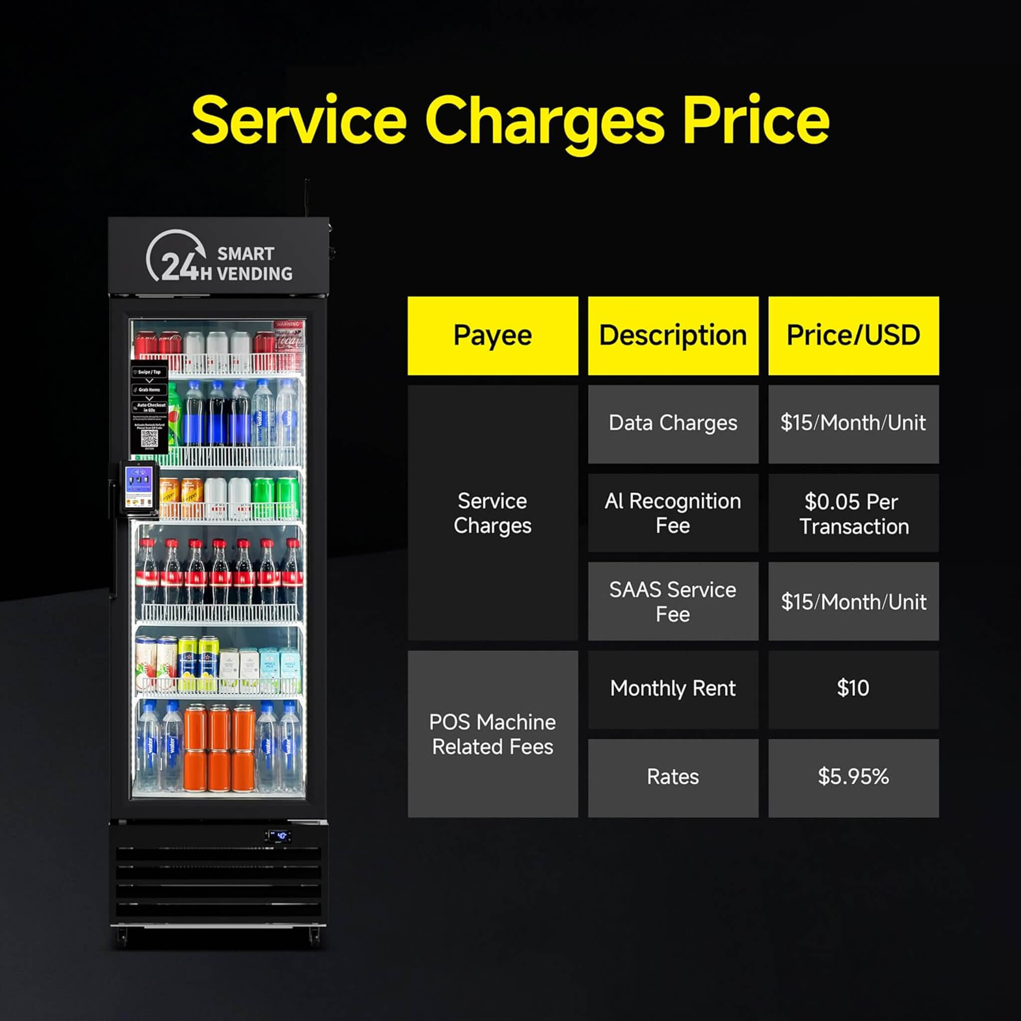 Commercial 252-Bottle AI-Powered Combo Refrigerated Vending Machine With Self-Checkout (SAK10538) – SAKSBY WHOLESALE, view 4