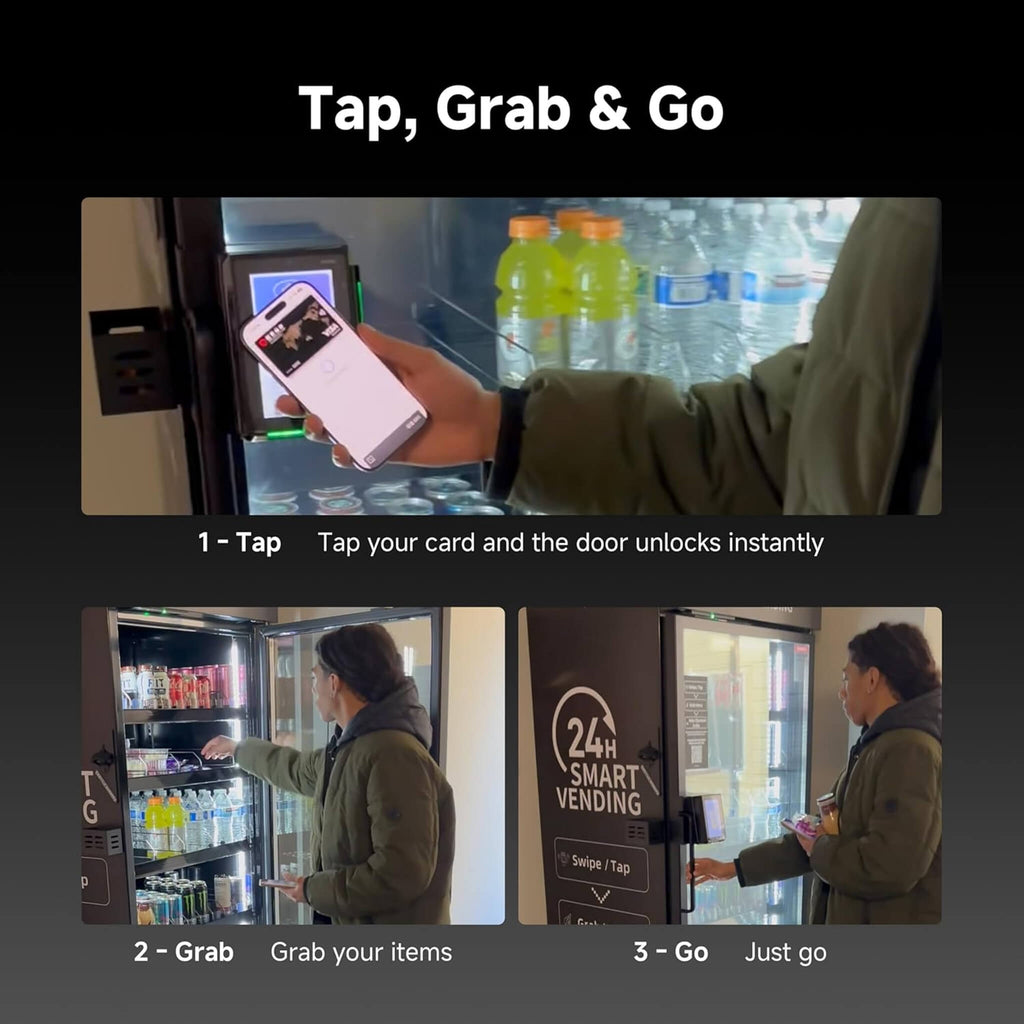Commercial 252-Bottle AI-Powered Combo Refrigerated Vending Machine With Self-Checkout (SAK10538) – SAKSBY WHOLESALE, view 5