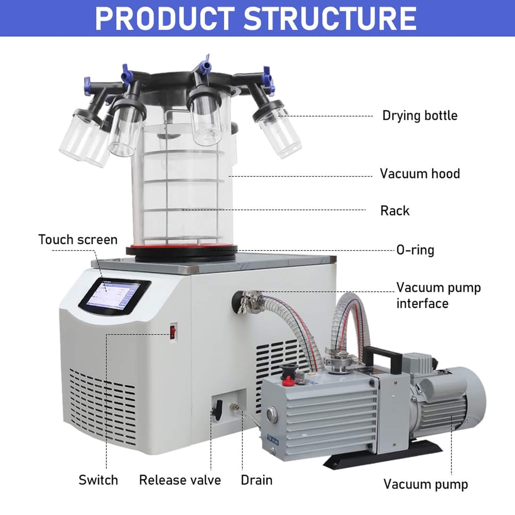 Commercial -60°C Laboratory Vacuum Freeze Dryer With Pre Cooling (SAK74152) – SAKSBY WHOLESALE, view 10