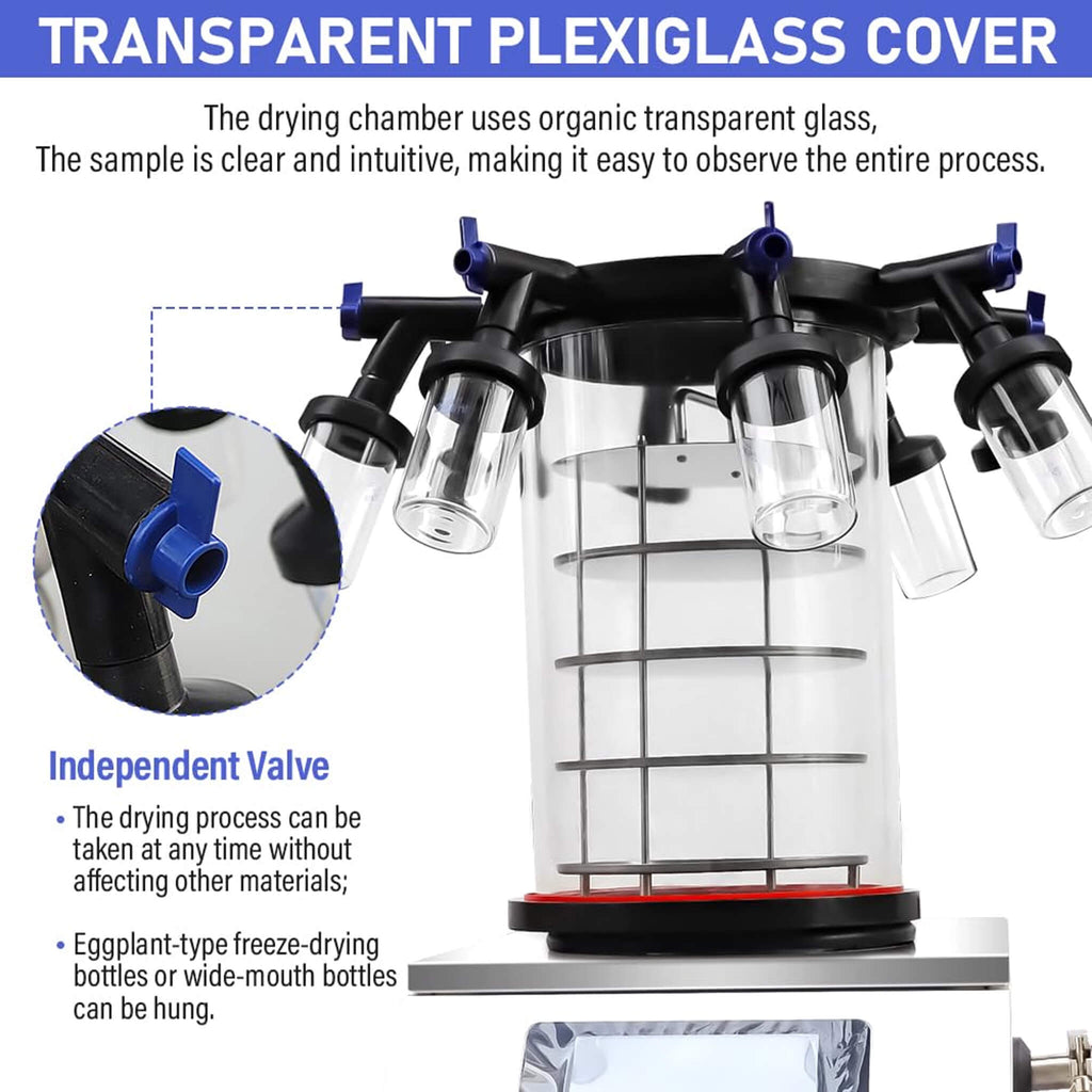 Commercial -60°C Laboratory Vacuum Freeze Dryer With Pre Cooling (SAK74152) – SAKSBY WHOLESALE, view 9