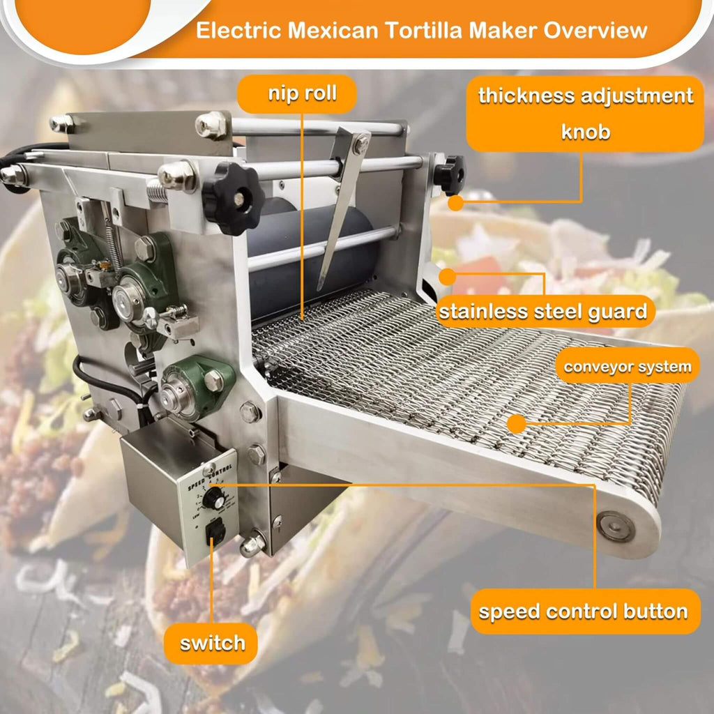 Heavy-Duty Commercial Automatic Corn Tortilla Making Machine (SAK60513) – SAKSBY WHOLESALE, view 8