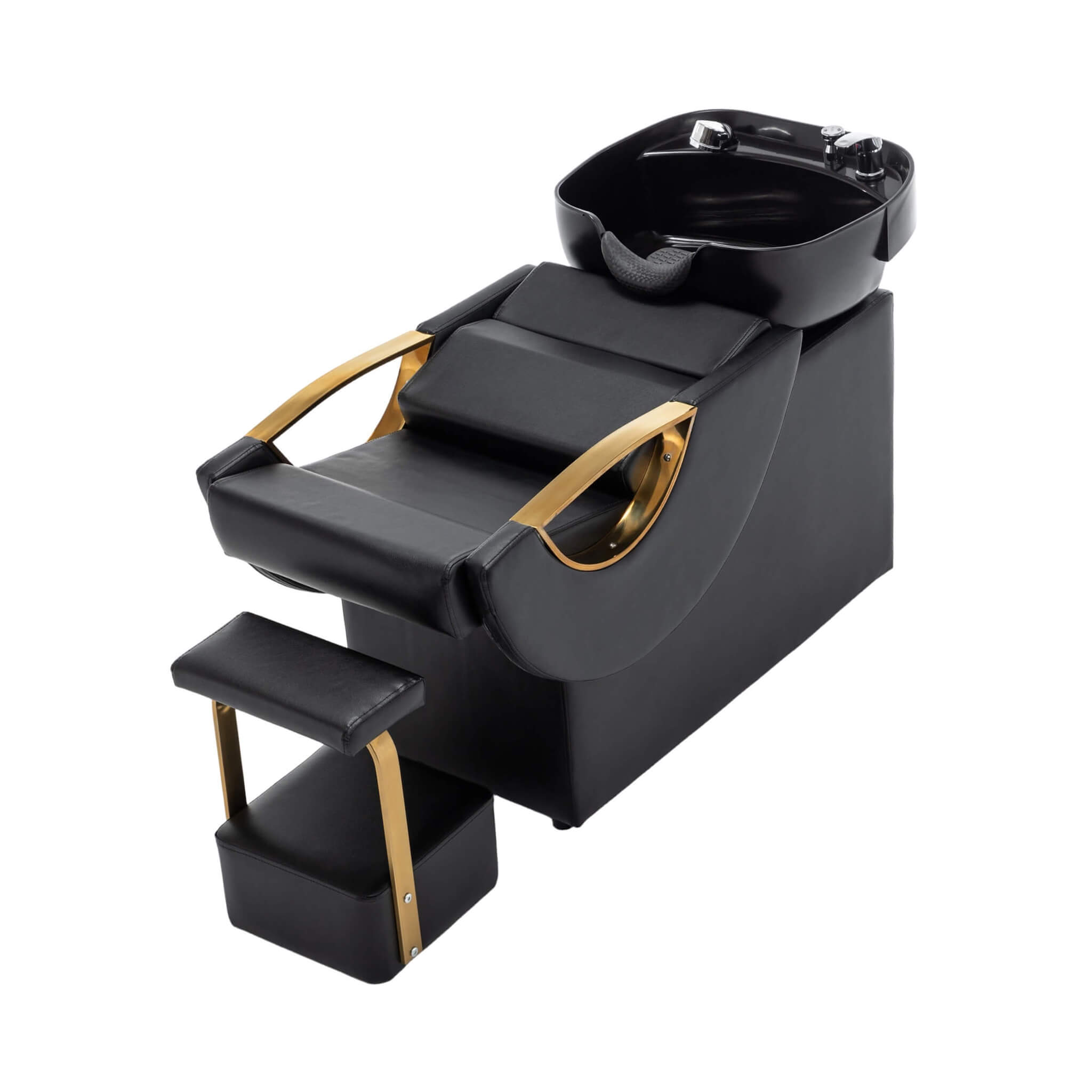 Commercial Black And Gold Shampoo Bowl Chair Set With Footrest (SAK43716) – SAKSBY WHOLESALE, view 16
