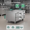 Commercial Double Drawer Undercounter Worktop Fridge With Chef Base & Wheels (SAK80596) – SAKSBY WHOLESALE, view 13