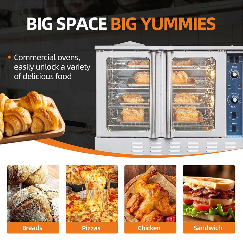 Commercial Full-Size Natural Gas/Propane Double-Stacked Convection Oven (SAK60914) – SAKSBY WHOLESALE, view 8