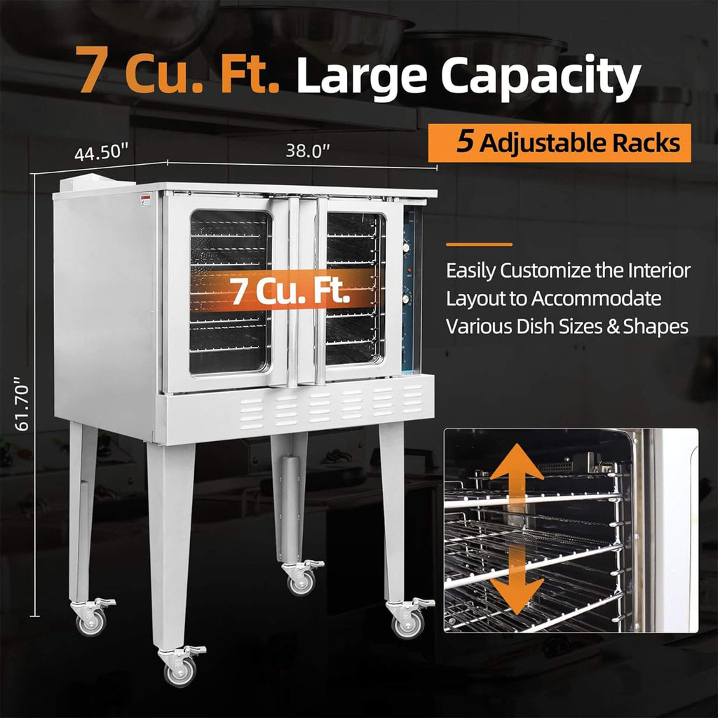 Commercial Full-Size Natural Gas/Propane Single-Deck Convection Oven (SAK87125) – SAKSBY WHOLESALE, view 7