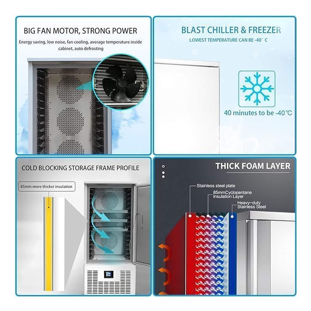 Commercial Heavy-Duty Extra-Low Temperature Blast Chiller Freezer (SAK46083) – SAKSBY WHOLESALE, view 4