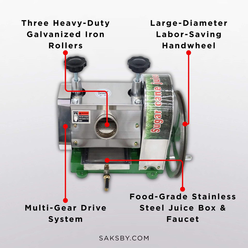 Heavy-Duty Commercial Manual Stainless Steel Sugar Cane Juicer (SAK81426) – SAKSBY WHOLESALE, view 11