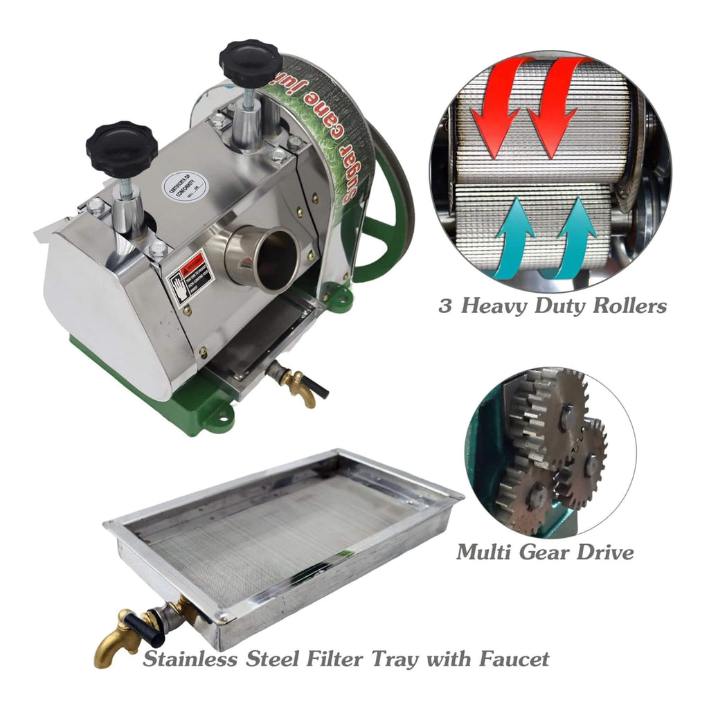 Heavy-Duty Commercial Manual Stainless Steel Sugar Cane Juicer (SAK81426) – SAKSBY WHOLESALE, view 8