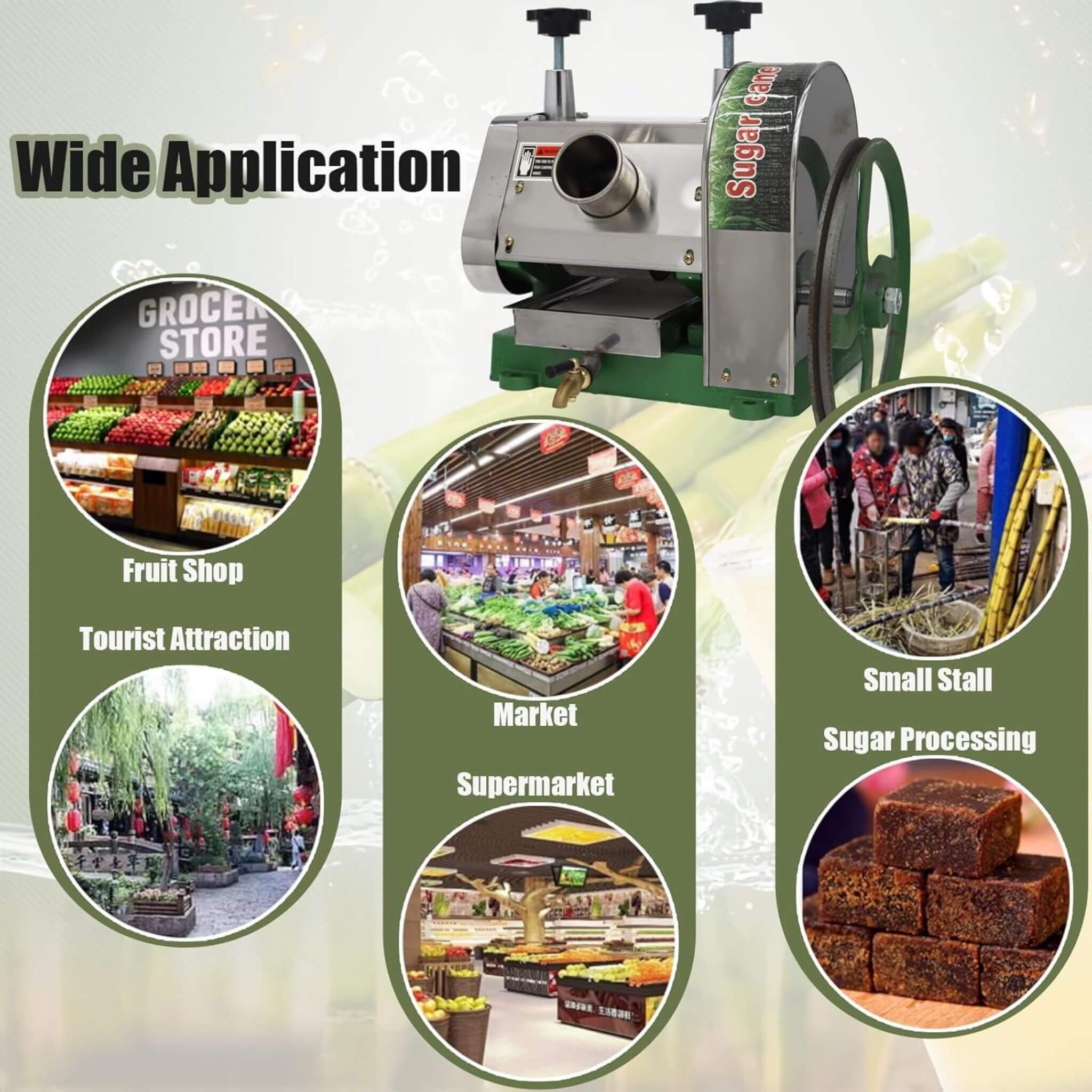 Heavy-Duty Commercial Manual Stainless Steel Sugar Cane Juicer (SAK81426) – SAKSBY WHOLESALE, view 9