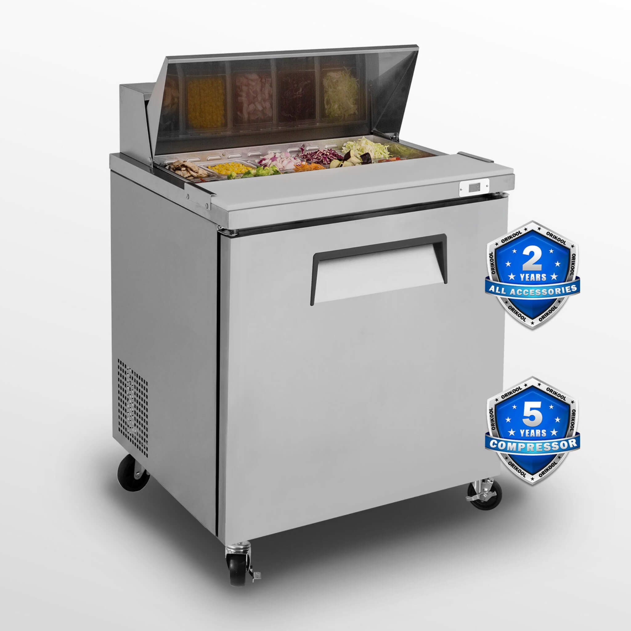 Commercial Refrigerator Sandwich & Salad Prep Table With Butcher Block Cutting Board (SAK31598) – SAKSBY WHOLESALE, view 20