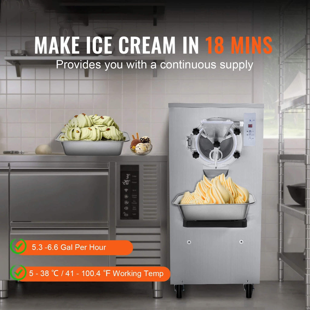 Commercial 20-25L/H Single-Flavor Hard Serve Stainless Steel Ice Cream Machine (SAK20782) – SAKSBY WHOLESALE, view 6