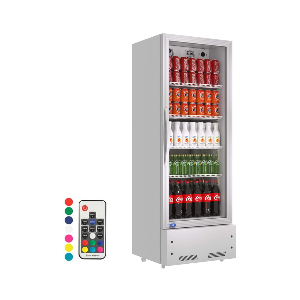 Commercial Single Glass Door Upright Beverage Cooler Refrigerator With LED Lighting (SAK24713) – SAKSBY WHOLESALE, view 7
