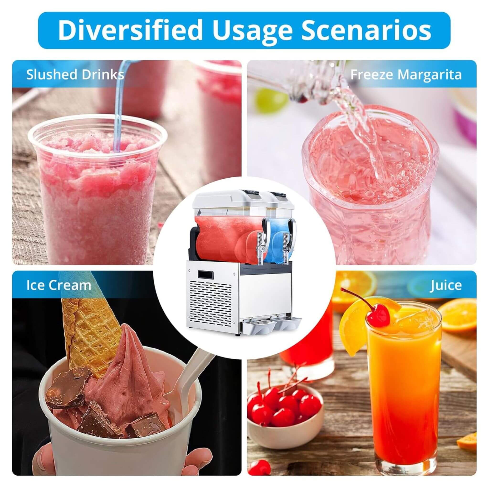 24L Commercial Stainless Steel Frozen Slush Machine With Auto Clean (SAK68047) – SAKSBY WHOLESALE, view 5