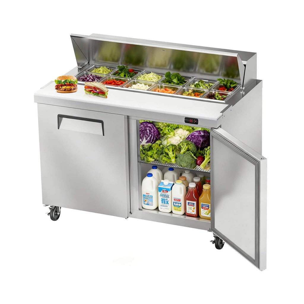 Commercial Stainless Steel Sandwich Prep Table Refrigerator (SAK19586) – SAKSBY WHOLESALE, view 9
