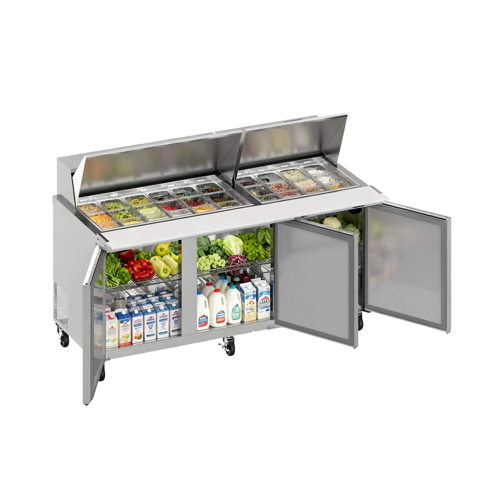 Commercial Stainless Steel Sandwich Prep Table Refrigerator (SAK19586) – SAKSBY WHOLESALE, view 12