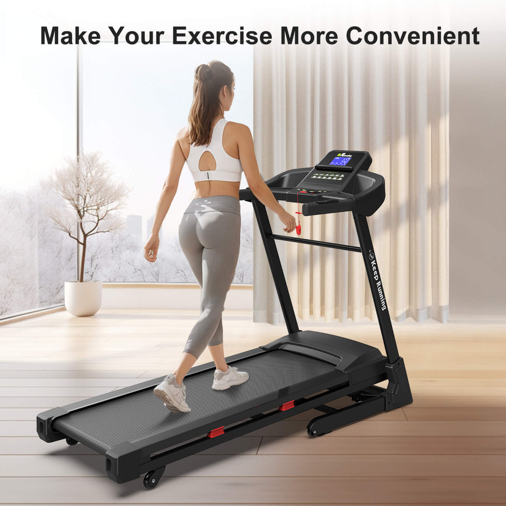 Rovix Compact 3.5HP Foldable Electric Treadmill With Bluetooth, LCD Display & 12 Pre-Set Running Programs (SAK25879) – SAKSBY