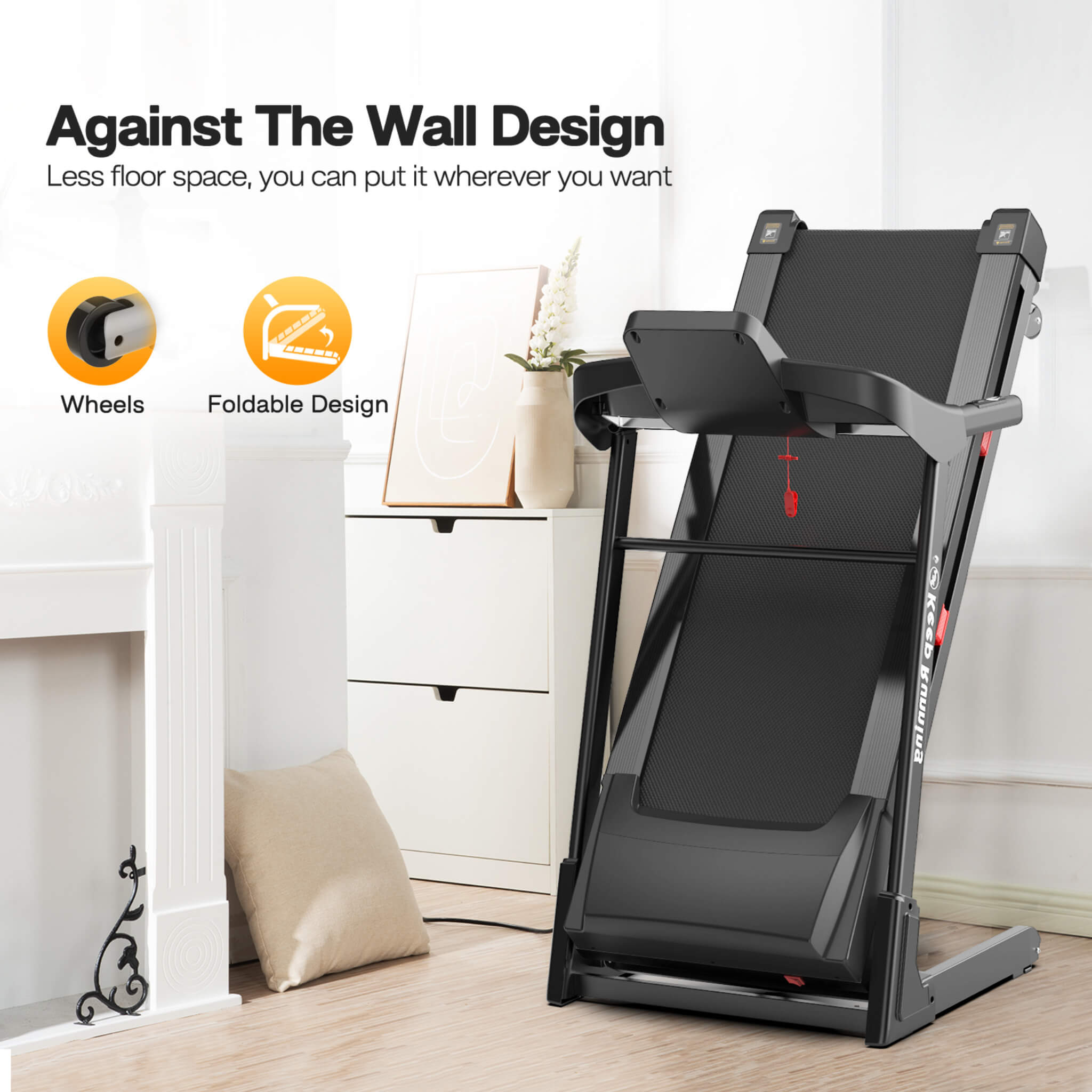 Rovix Compact 3.5HP Foldable Electric Treadmill With Bluetooth, LCD Display & 12 Pre-Set Running Programs (SAK25879) – SAKSBY