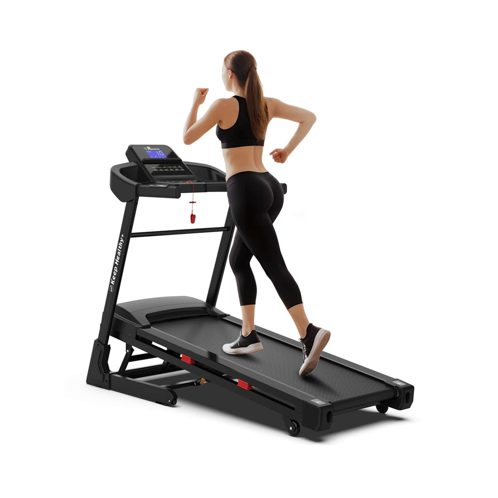 Rovix Compact 3.5HP Foldable Electric Treadmill With Bluetooth, LCD Display & 12 Pre-Set Running Programs (SAK25879) – SAKSBY