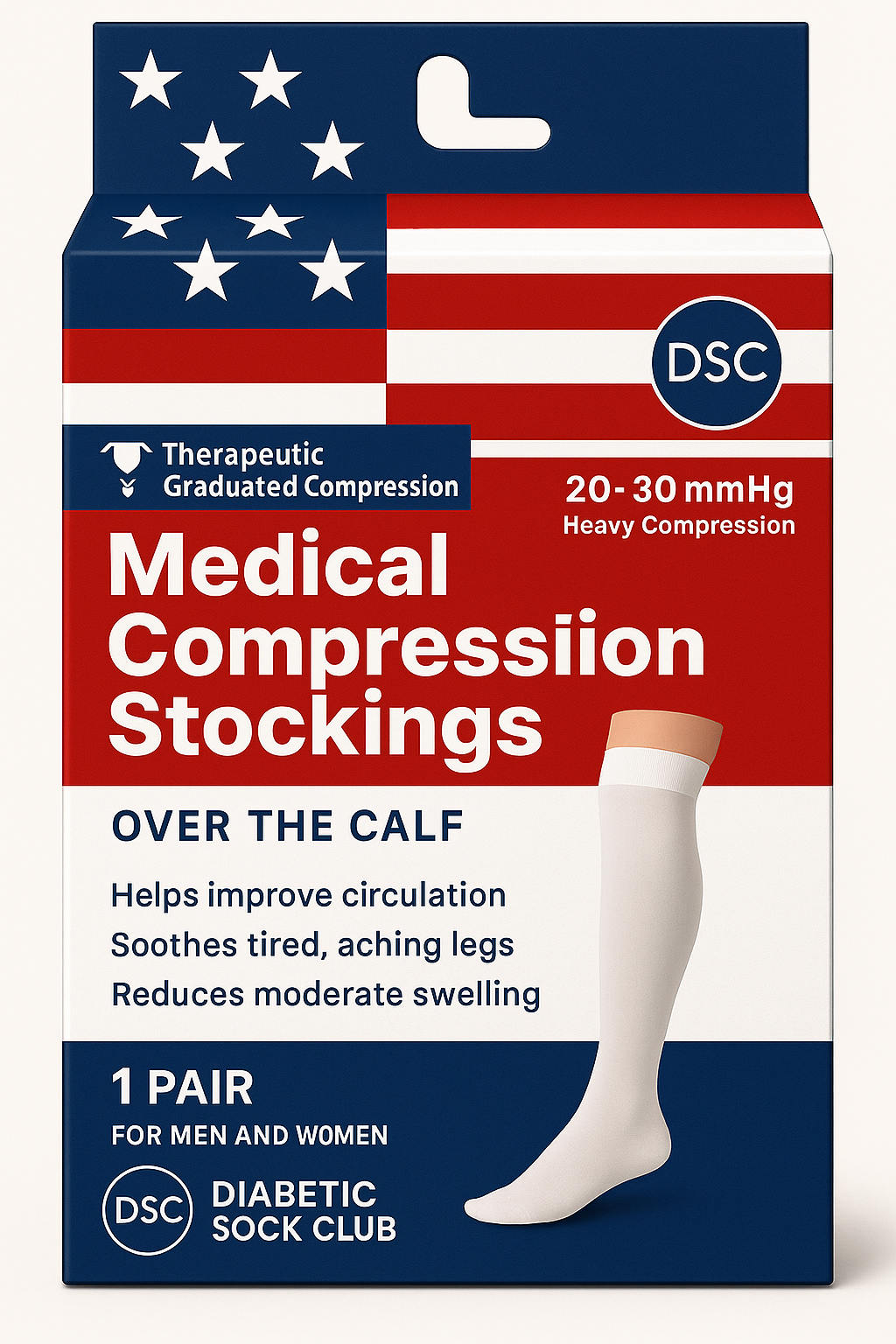 Medical Compression Stockings (Over The Calf) — diabetic foot care by DSC