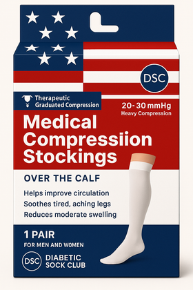 Men's Over The Calf Compression Stocking Socks (1 Pair)
